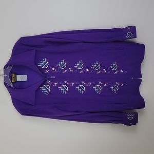 Bob Mackie Wearable Art Purple Embroidery Blazer M